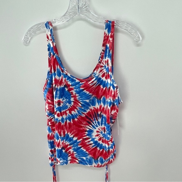 No Boundaries Red White & Blue Swirl Tank Top - Picture 6 of 7